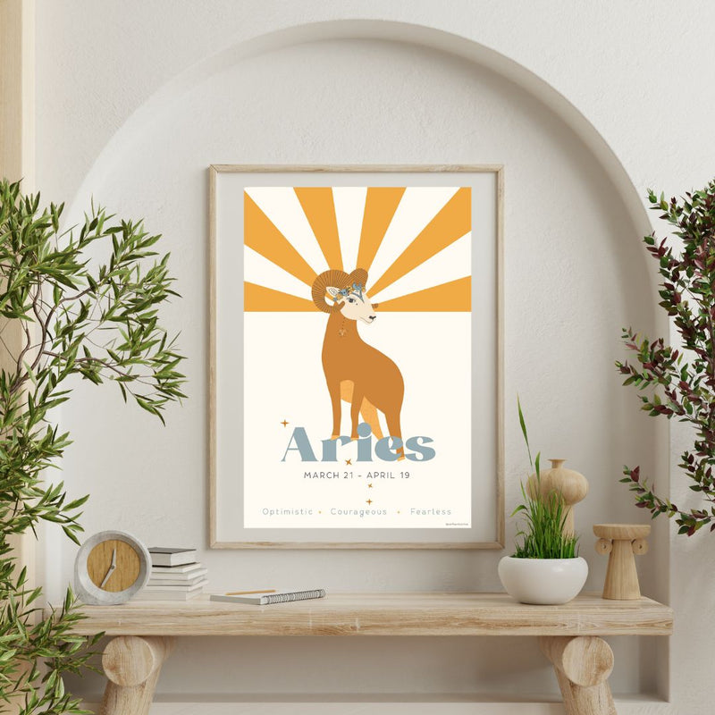 Aries Zodiac Poster