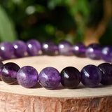 Amethyst Crystal 8mm Bead Bracelet