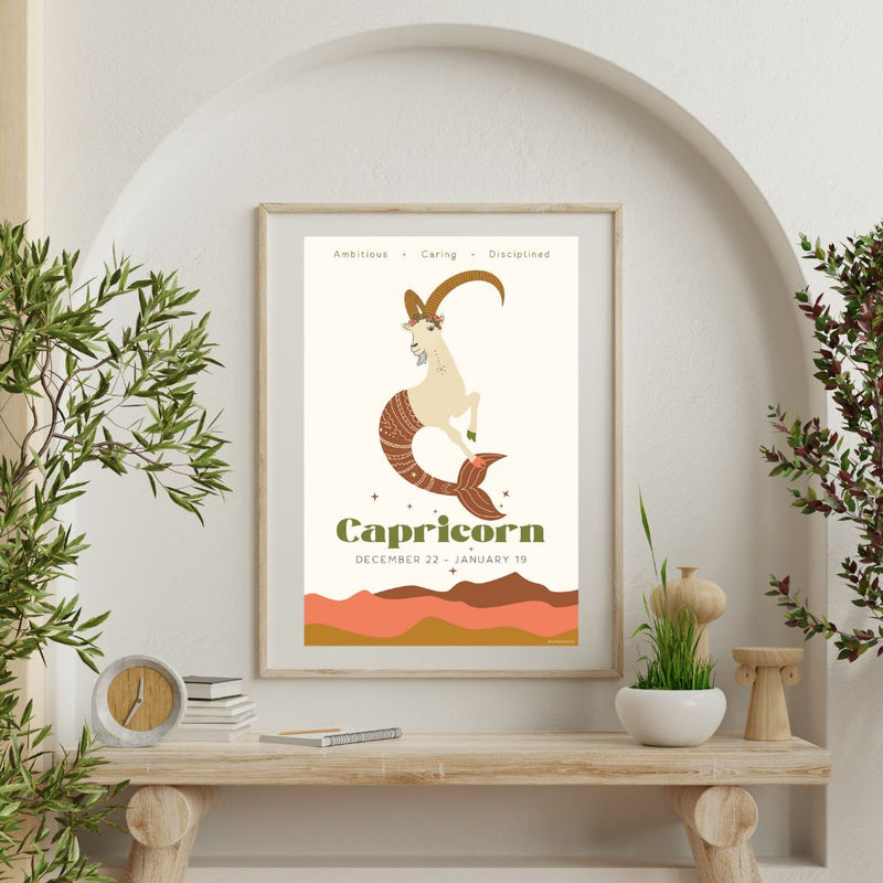 Capricorn Zodiac Poster