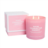 "Main Character Energy" Rose Quartz Crystal Manifestation Candle