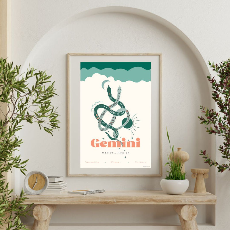 Gemini Zodiac Poster