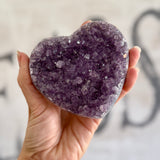 Amethyst Druzy Crystal Heart