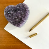 Amethyst Druzy Crystal Heart