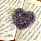 Amethyst Druzy Crystal Heart