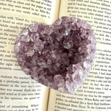 Amethyst Druzy Crystal Heart