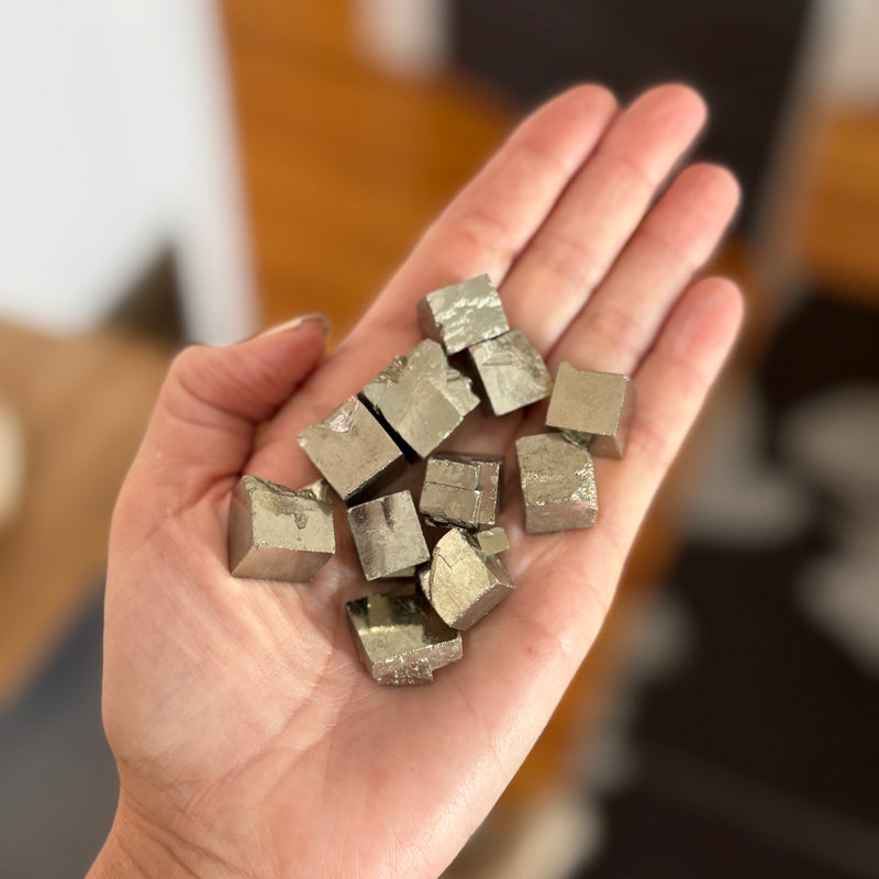 Pyrite Crystal Cube Piece