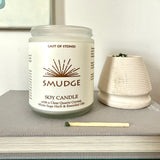 Smudge Candle with Crystals