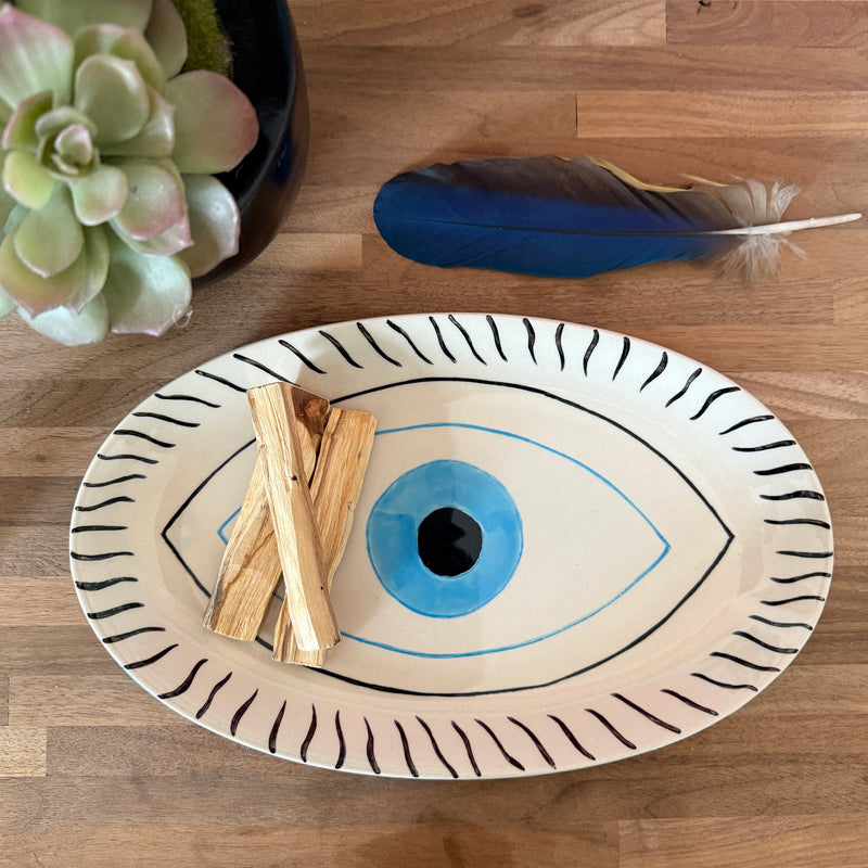 Evil Eye Oval Plate