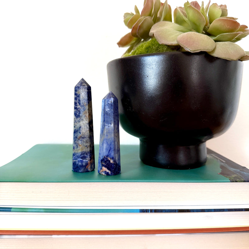 Sodalite Crystal Polished Obelisk Tower