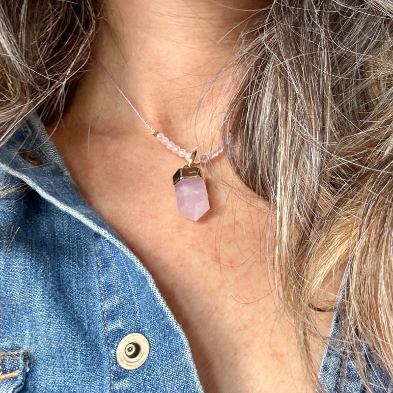 Rose Quartz Gemstone Necklace