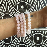 Rose Quartz Crystal 8mm Bead Bracelet