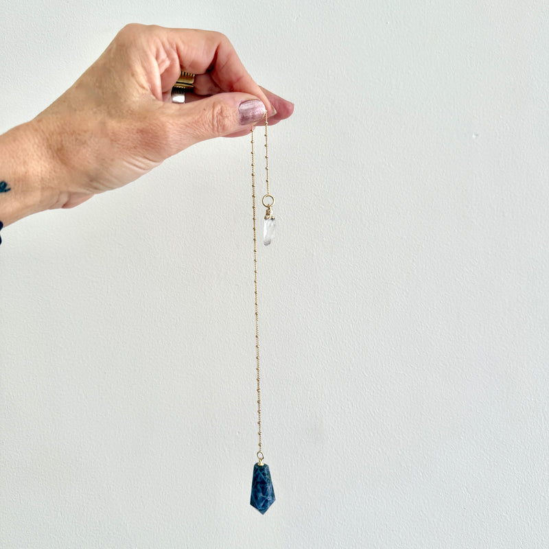 Mystical Insight Sodalite Crystal Pendulum