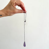 Violet Light Amethyst Crystal Pendulum