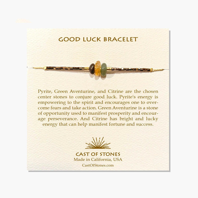 Good Luck Gemstone Adjustable Bracelet