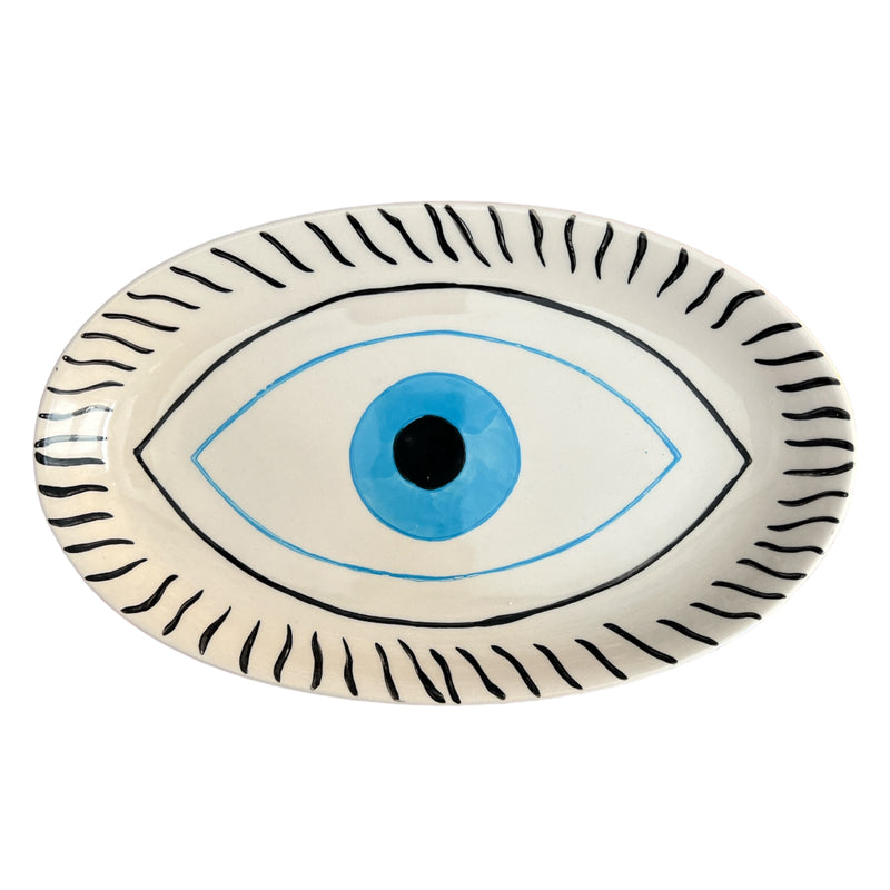 Evil Eye Oval Plate