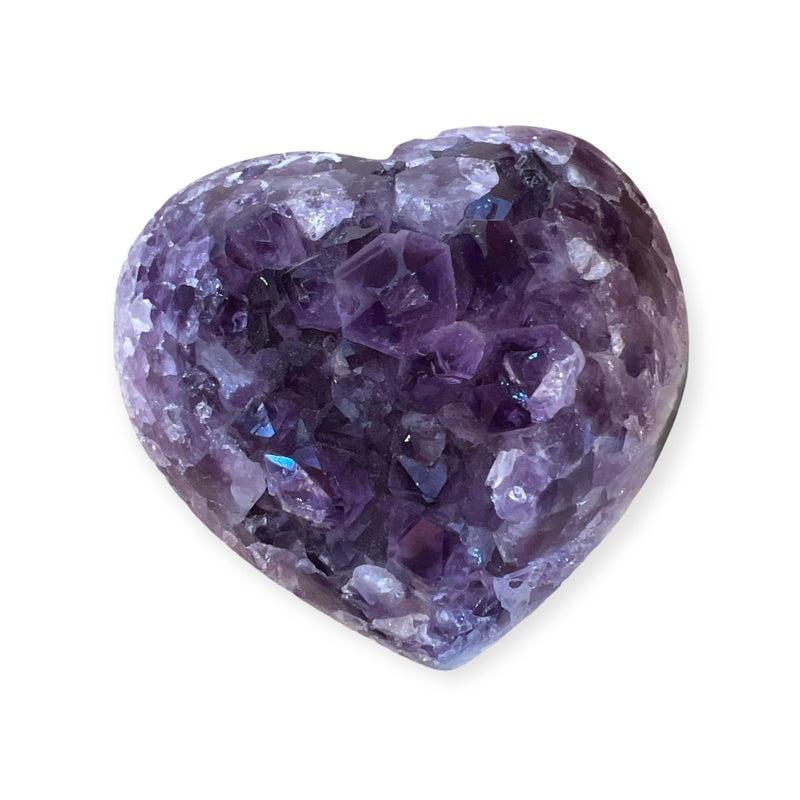 Amethyst Druzy Crystal Heart