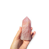 Polished Rose Quartz Crystal Obelisk Tower