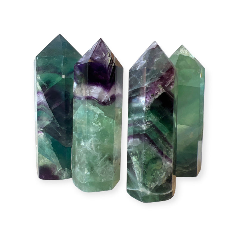 Rainbow Fluorite Crystal Tower