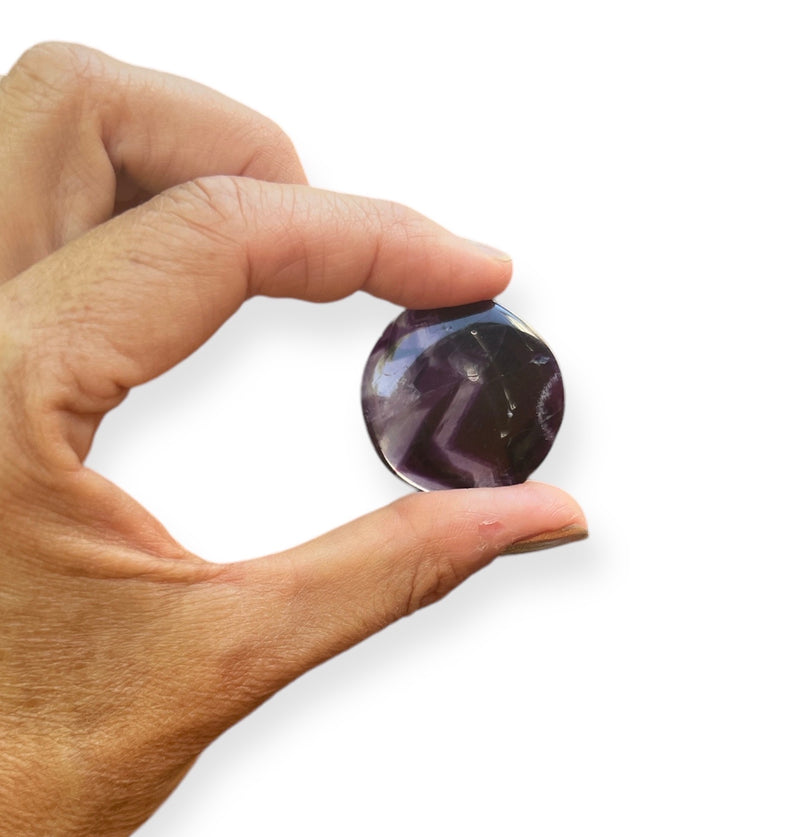 Fluorite Crystal Worry Stone