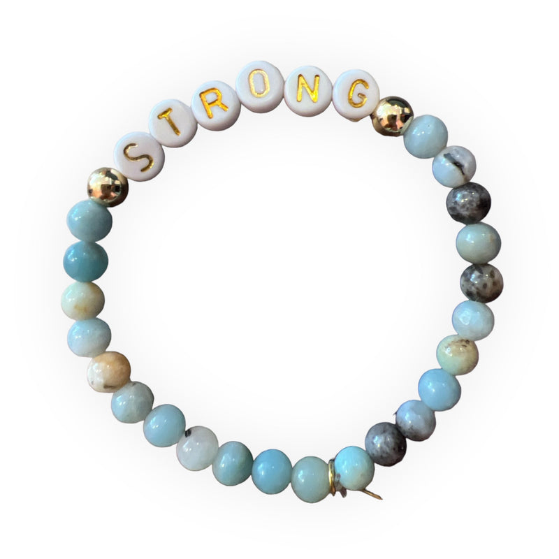 Intention Word Crystal Gemstone Bracelet