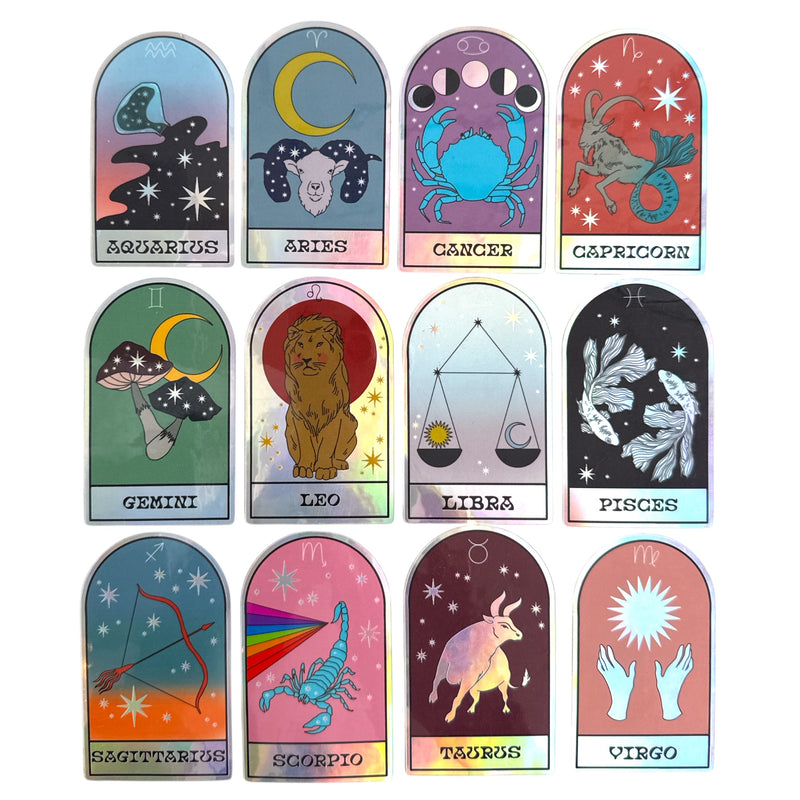 Zodiac Holographic Sticker