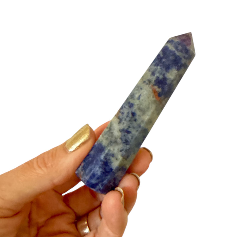 Sodalite Crystal Polished Obelisk Tower