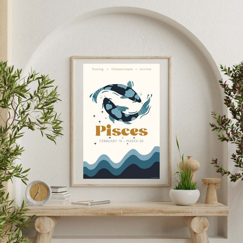 Pisces Zodiac Poster