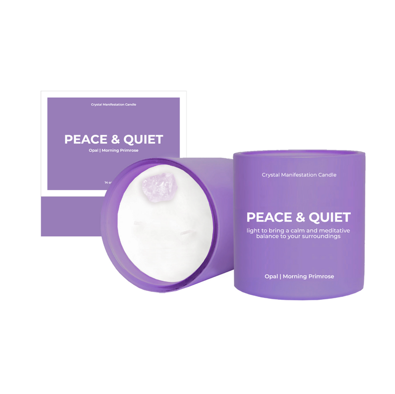 "Peace & Quiet" Opalite Crystal Manifestation Candle