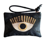 Evil Eye Protection Leather Clutch Purse