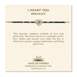 I Heart You Gemstone Adjustable Bracelet