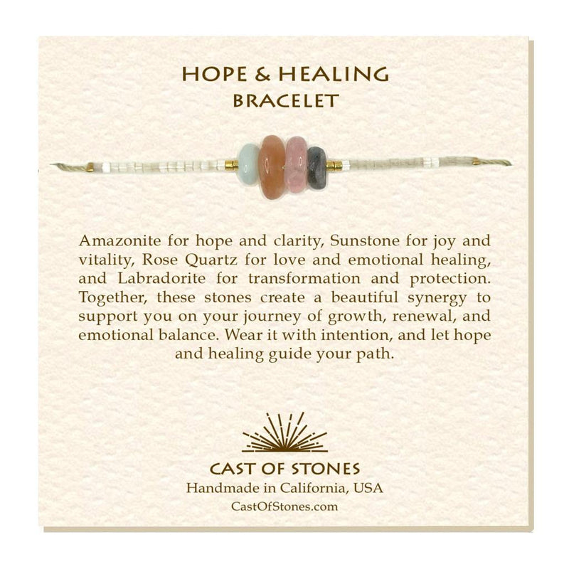 Hope + Healing Gemstone Adjustable Bracelet