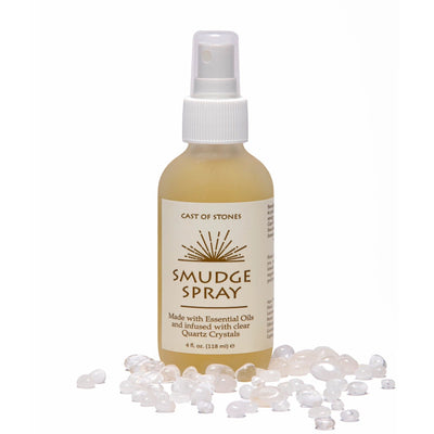 An alternative to traditional smudging through smoke, this smudge spray is infused with clear quartz crystals to purify, protect, and drive out negative energy.